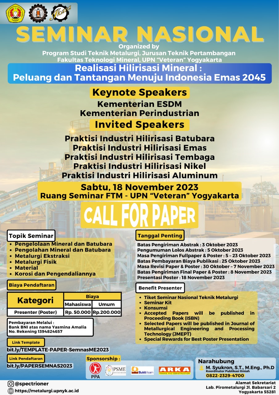 Program Studi Teknik Metalurgi 